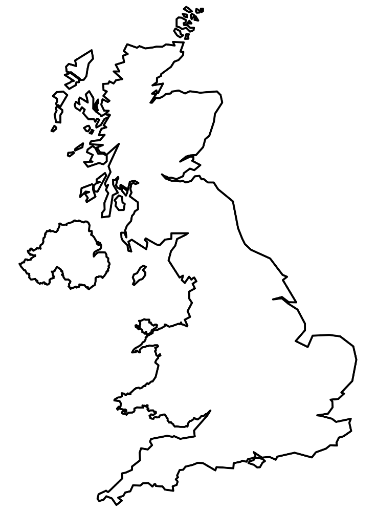 Map of United Kingdom airports